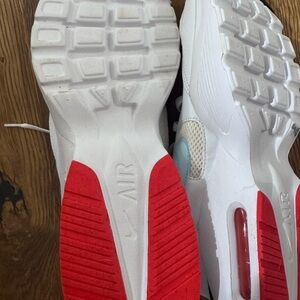 Nike White and Red Air Sneakers